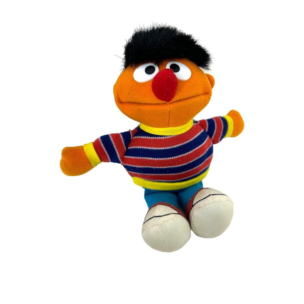 Ernie Sesame Street Plush Toy Vintage Applause 1990s Muppets Jim Henson Unisex